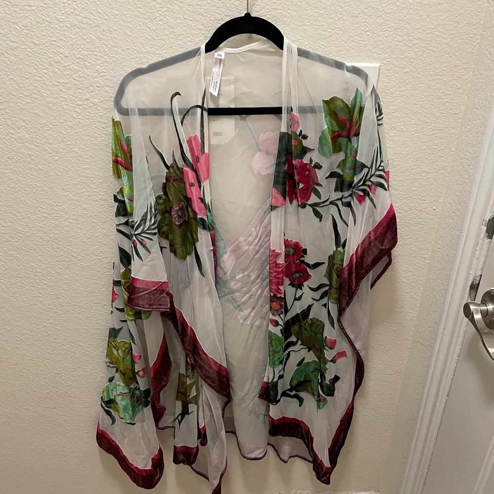 Anthropology Floral Kimono OS